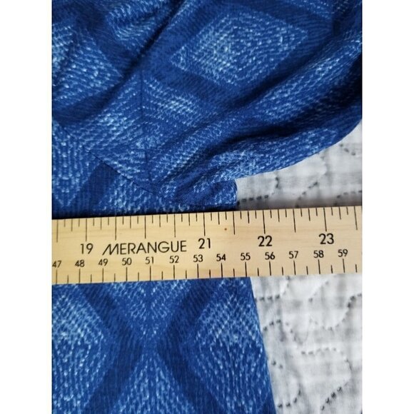 Sigred Olsen Blue Geometric Patterned Tunic Top Size 1X - Picture 6 of 7